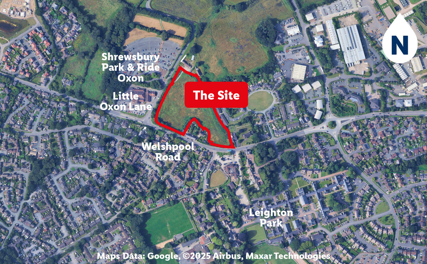 aerial photograph of the site